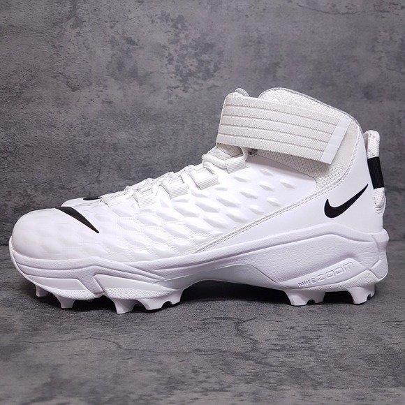 NIKE Force Savage Pro 2 Shark Rubber Football Cleats Men 12.5 White‎ Linemen